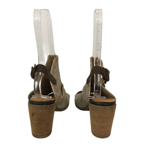 Unity In Diversity Womens Size 39 Metallic Fretia Block Heel Sandal - Picture 5 of 6